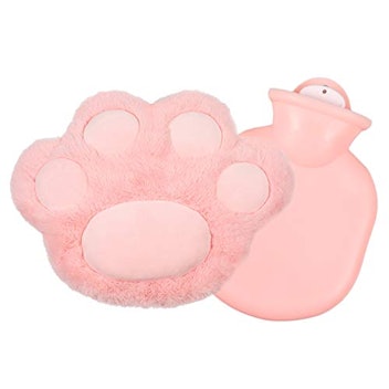 Cstore Rubber Hot Water Bottles with Faux Fur Cover