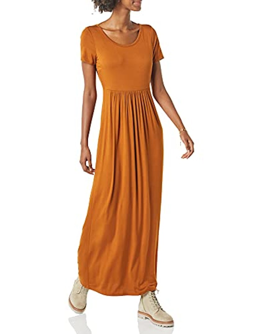 Daily Ritual Scoop-Neck Empire-Waist Maxi Dress