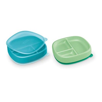 NUK Suction Plates With Lid (2-pack)