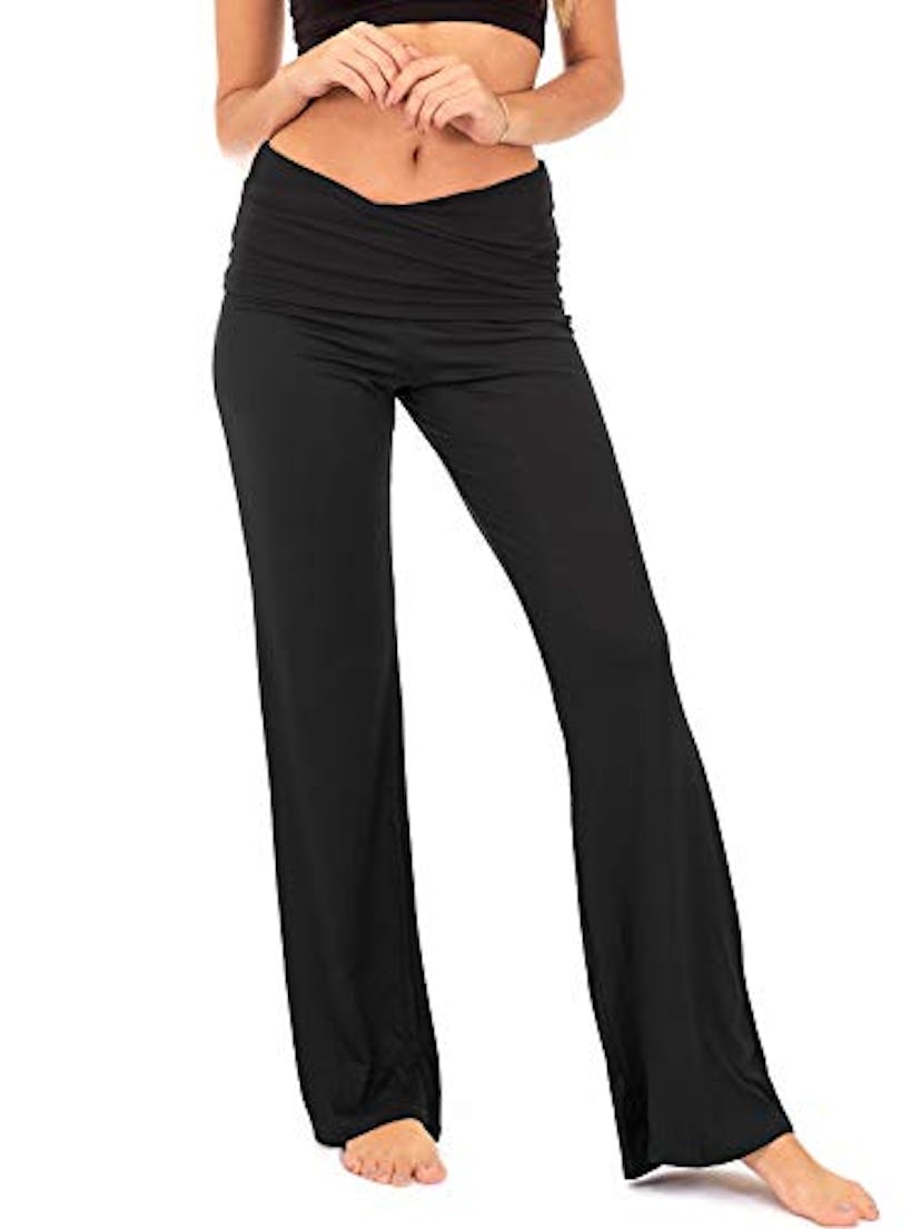 Dear Sparkle Fold Over Maternity Yoga Pants