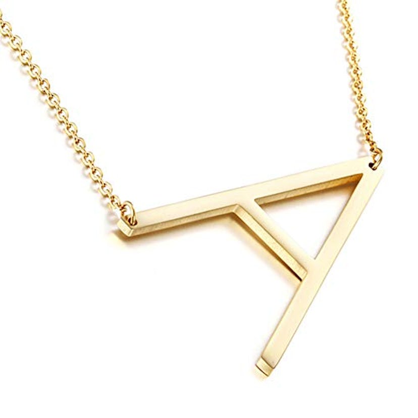 MOMOL Sideways Initial Necklace