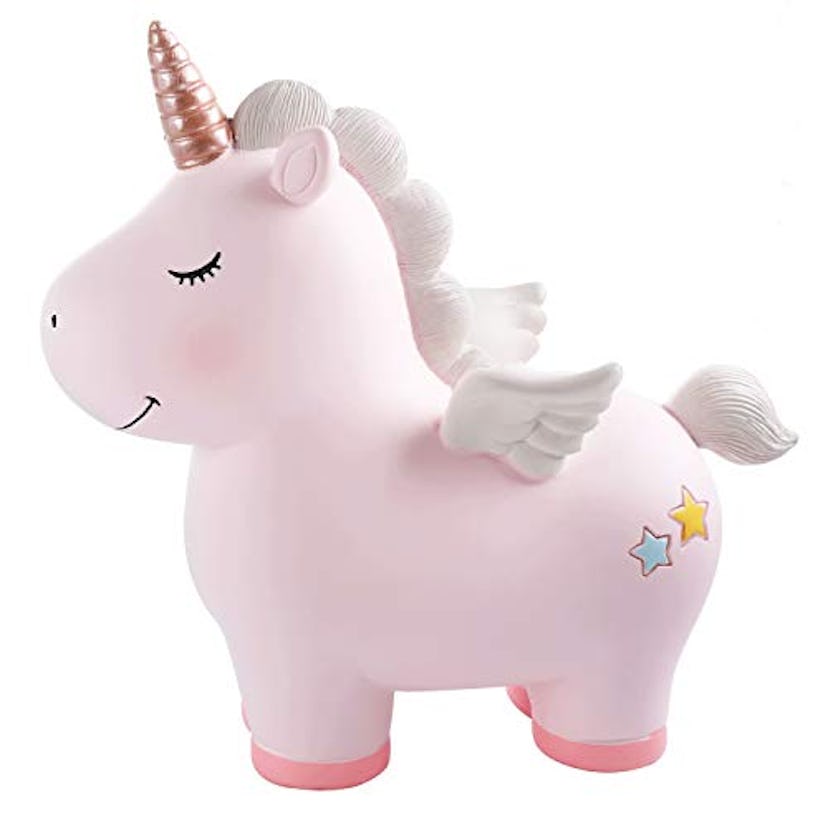 Lovely Rainbow Unicorn Piggy Bank