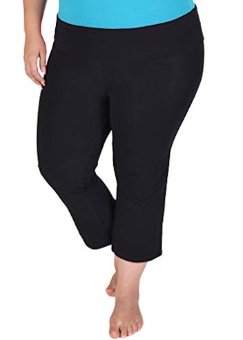 ZERDOCEAN Women's Plus Size Leggings Sports Capris with Pockets High  Waisted Athletic Workout Yoga Tummy Control Pants