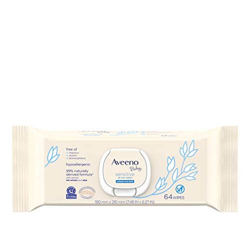 Aveeno Baby Sensitive All Over Wipes with Aloe & Natural Oat Extract (3-Pack)
