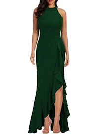 WOOSEA High Neck Cocktail Dress