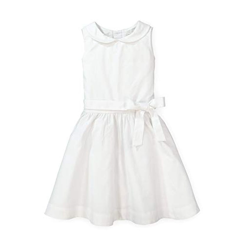 Hope & Henry Girls' Peter Pan Collar Seersucker Dress