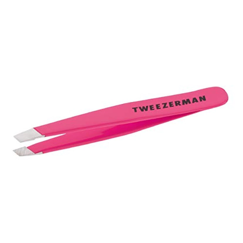 Tweezerman Neon Pink Stainless Steel Mini Slant Tweezer