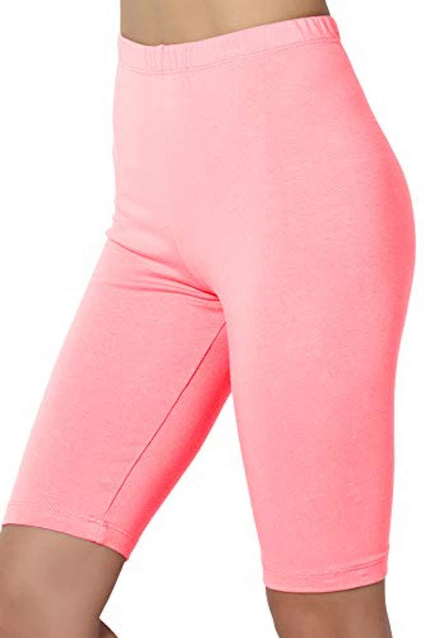 TheMogan Mid Thigh Stretch Bike Shorts