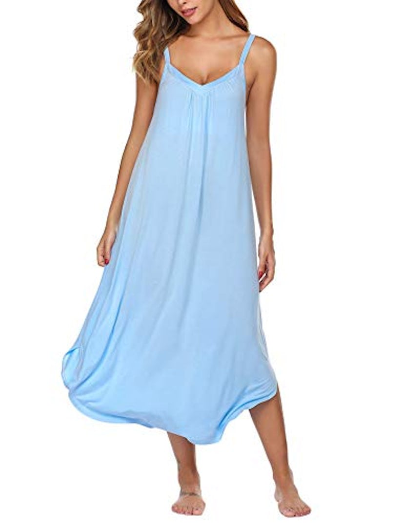 Ekouaer V-Neck Nightgown