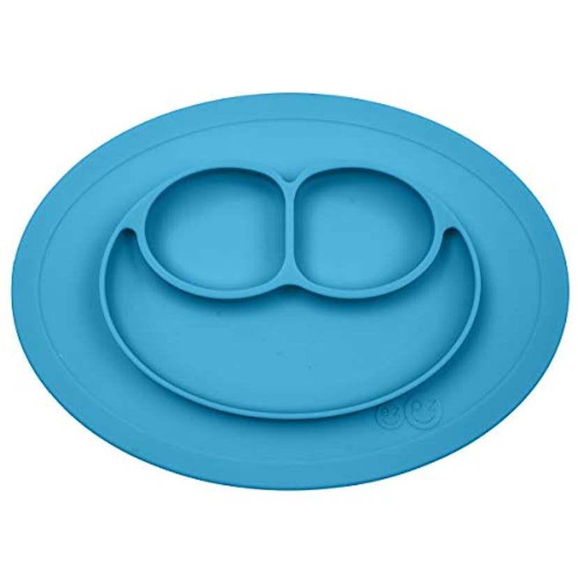 ez pz Mini Mat - 100% Silicone Suction Plate with Built-in Placemat