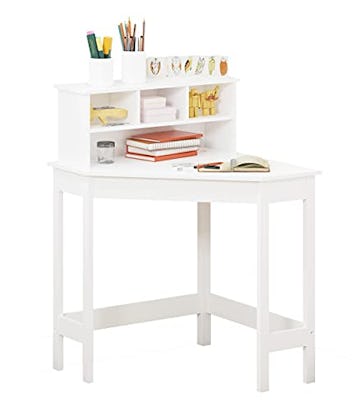 student homework desk UTEX Corner Desk With Storage And Hutch
