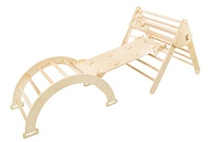 Woodandhearts Wooden Rock Climber for Toddlers