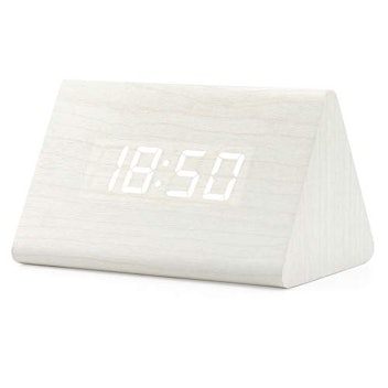 Gearonic TM Modern Triangle Wood Clock