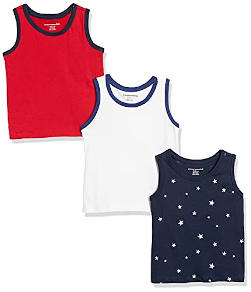 Amazon Essentials Boys' Sleeveless Tank Tops 3 Pack