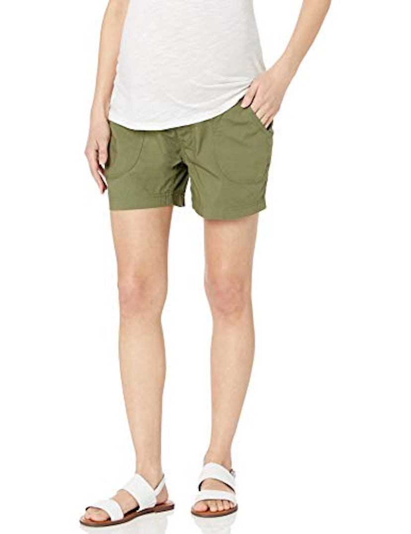 Motherhood Maternity Women's Secret Fit Belly Poplin Short