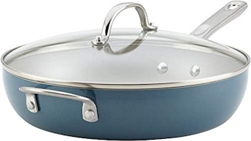 Ayesha Curry Home Collection Porcelain Enamel Nonstick Covered Deep Skillet