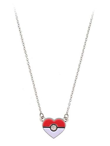 Pokémon Heart Shaped Pokeball Pendant Necklace