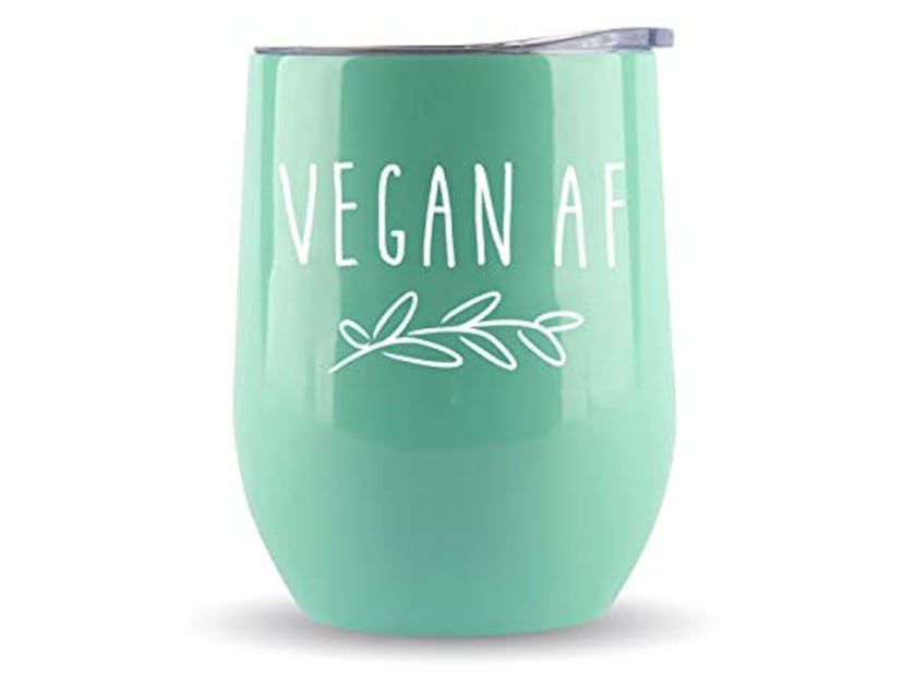 Vegan Gifts"Vegan AF" Wine or Coffee Tumbler