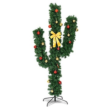 Pre-lit Artificial Cactus Christmas Tree