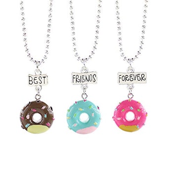 RUIZHEN Cartoon Best Friends Forever Donut Necklaces