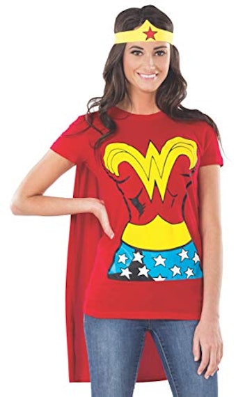 Rubie's Costume DC Comics Wonder Woman T-Shirt With Cape And Headband