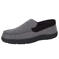 Hanes Men’s Knit Slipper Moccasin with...