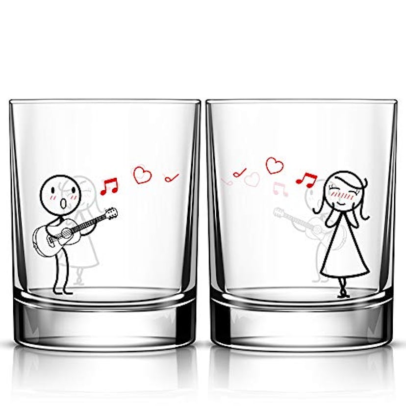 Love Me Tender Couple Drinking Glasses