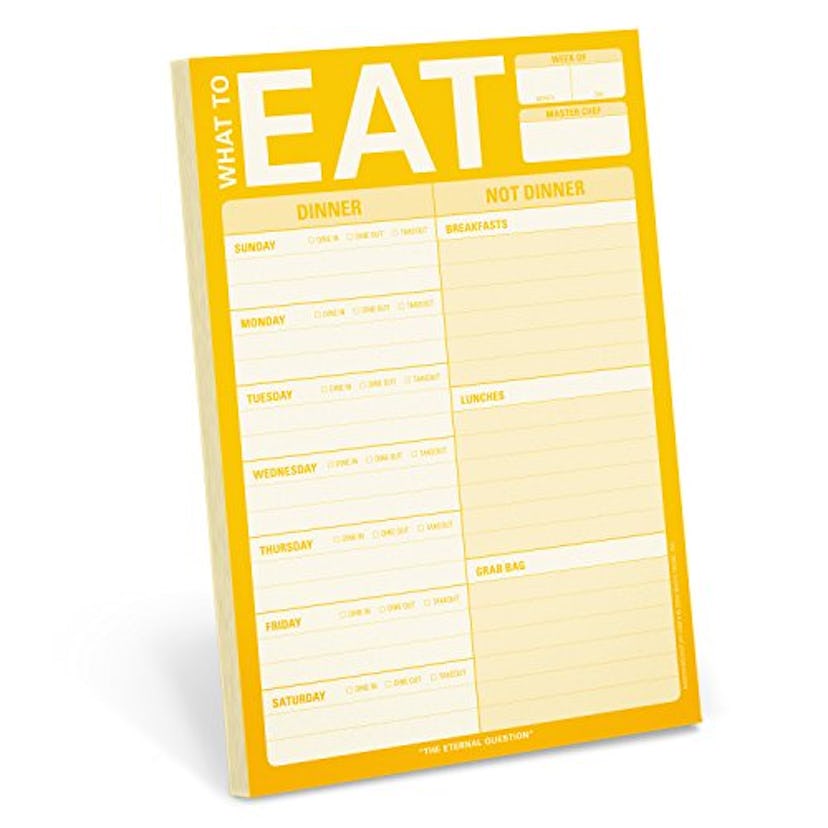 Knock Knock What to Eat Pad Meal Planning Pad (Yellow)