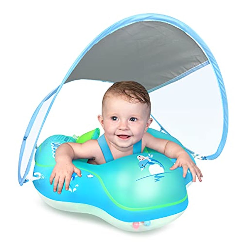 LAYCOL Baby Pool Float with Removable Canopy