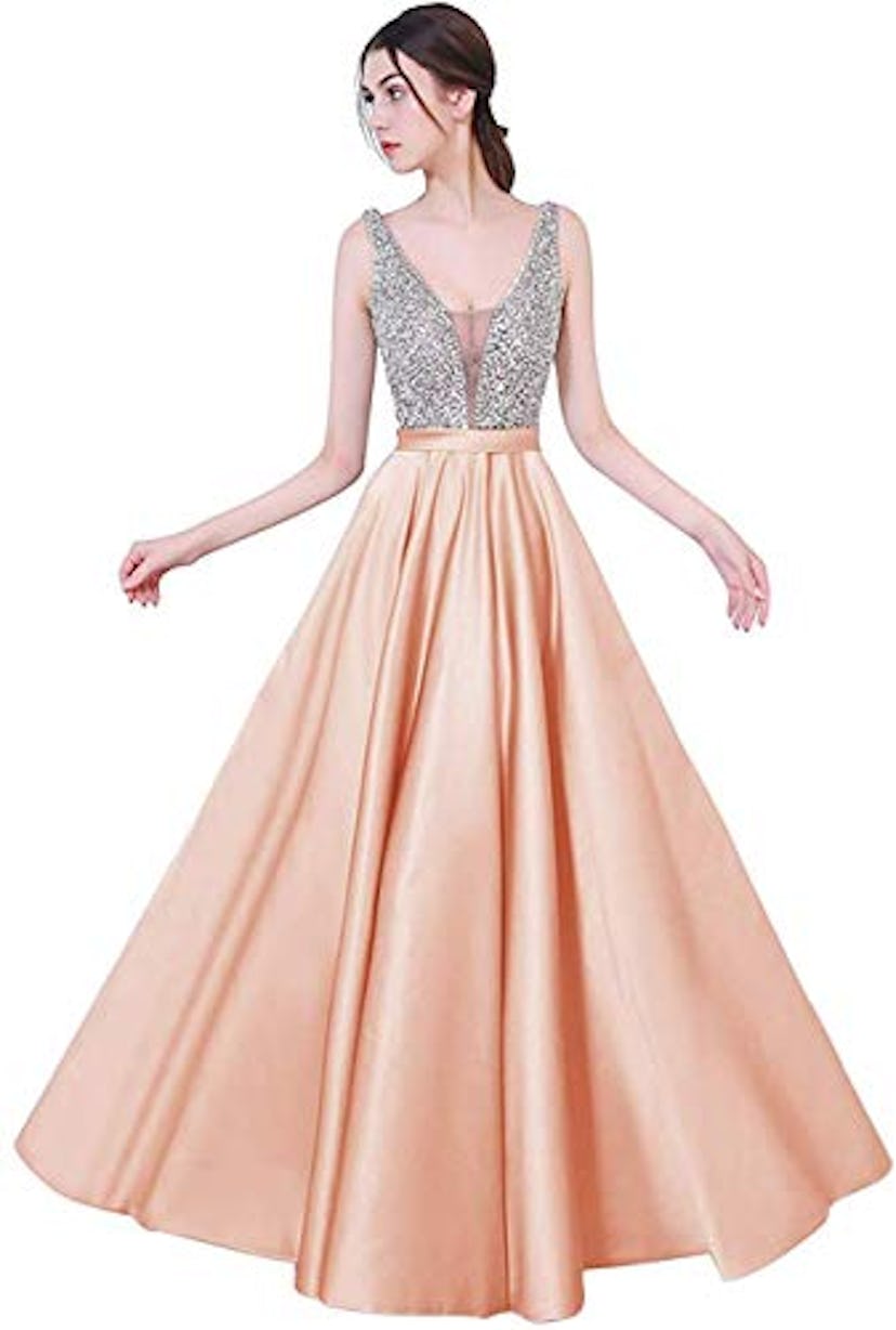 YuNuo Deep V Evening Gowns