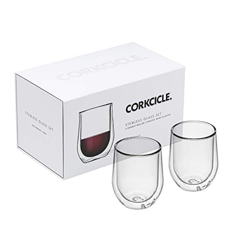 Corkcicle Stemless Wine Glass Set