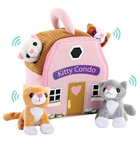 Etna 5-Piece Plush Meowing Cat Condo Playset