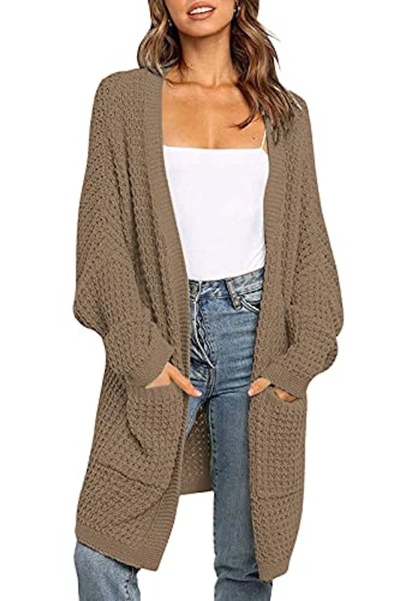 YIBOCK Chunky Cable Knit Cardigan