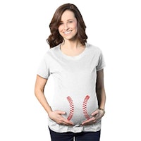 Pregnancy Lace-Up Baseball Shirt