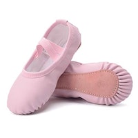 Ruqiji Leather Ballet Shoes For Girls/To...