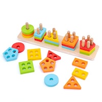Wood City Wooden Sorting and Stacking Toy