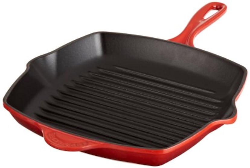 Le Creuset Enameled Cast-Iron 10-1/4-Inch Square Skillet Grill