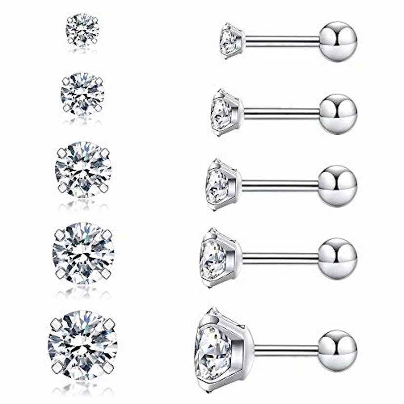 Wssxc Hypoallergenic Cubic Zirconia Studs