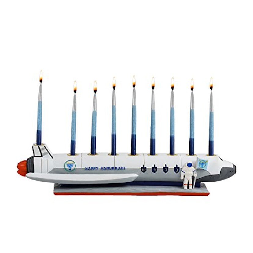 Zion Judaica Polyresin Spaceship Menorah