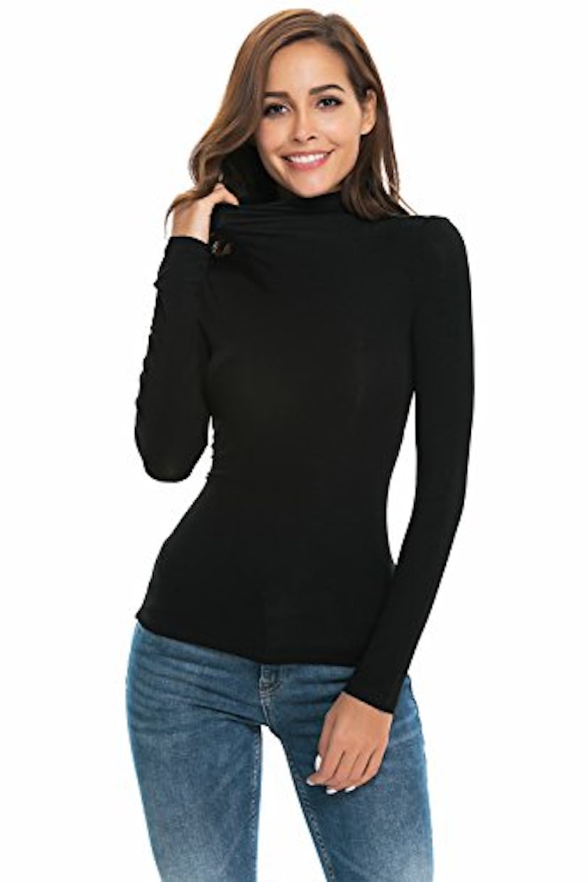 Wosalba Black Turtleneck