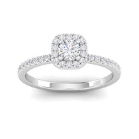 SK Jewels 1/2ctw Diamond Halo Engagement Ring 