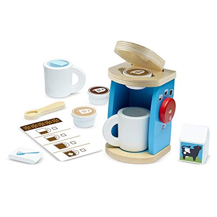 Melissa & Doug Brew & Serve Wooden Coffee Maker Set