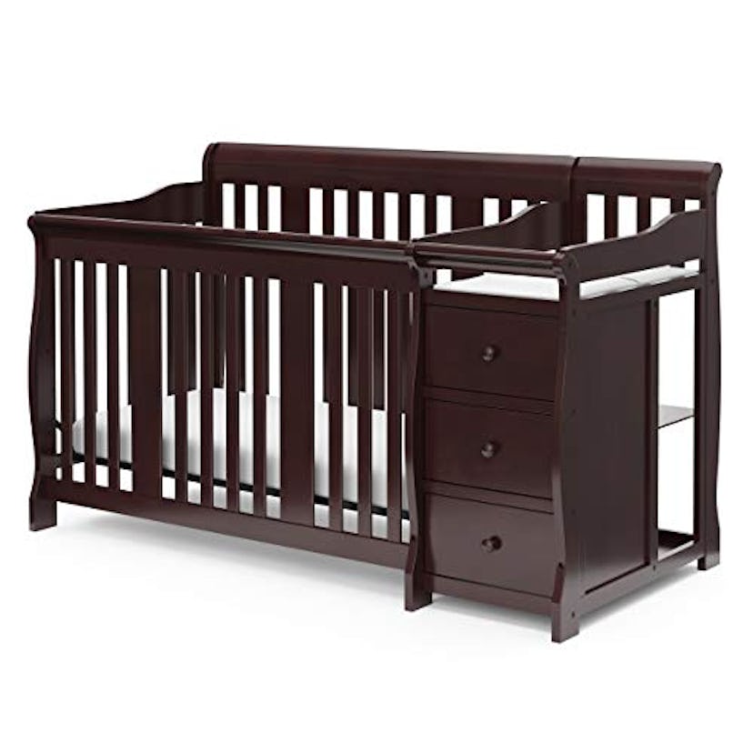 Storkcraft Portofino 4-in-1 Fixed Side Convertible Crib and Changer