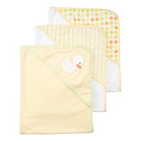 Spasilk Baby 3 Pack Soft Terry Hooded Towel Set