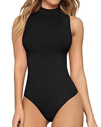 MANGOPOP Women's Mock Neck Bodysuit