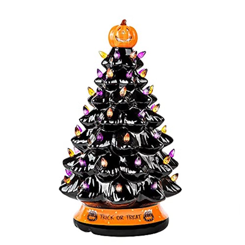 RJ Legend 15-Inch Halloween Decorations Ceramic Tree