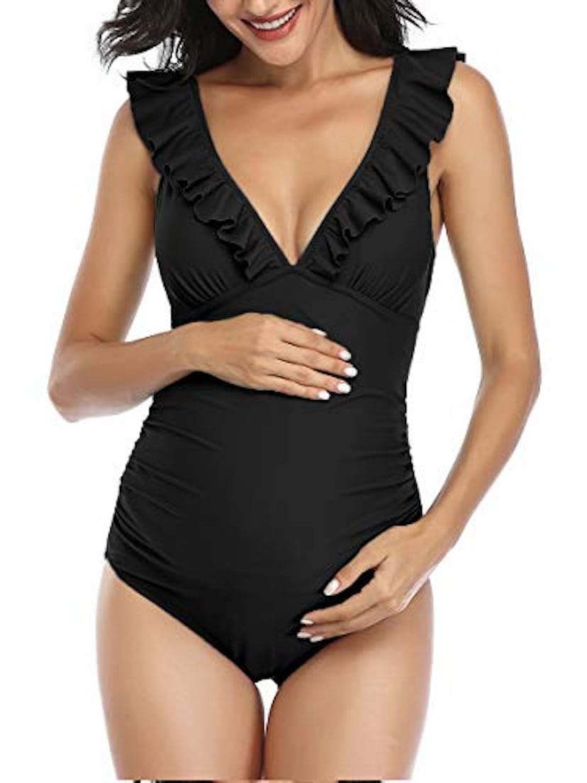 Summer Mae Maternity V Neck Swimsuit