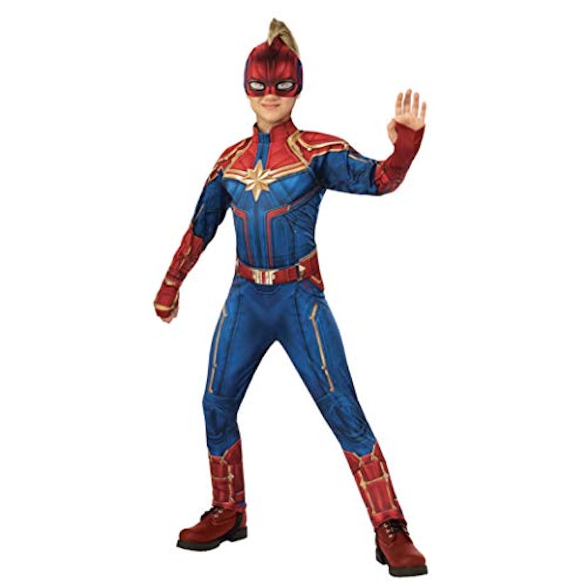 Girls Captain Marvel Hero Suit Deluxe Superhero Costume