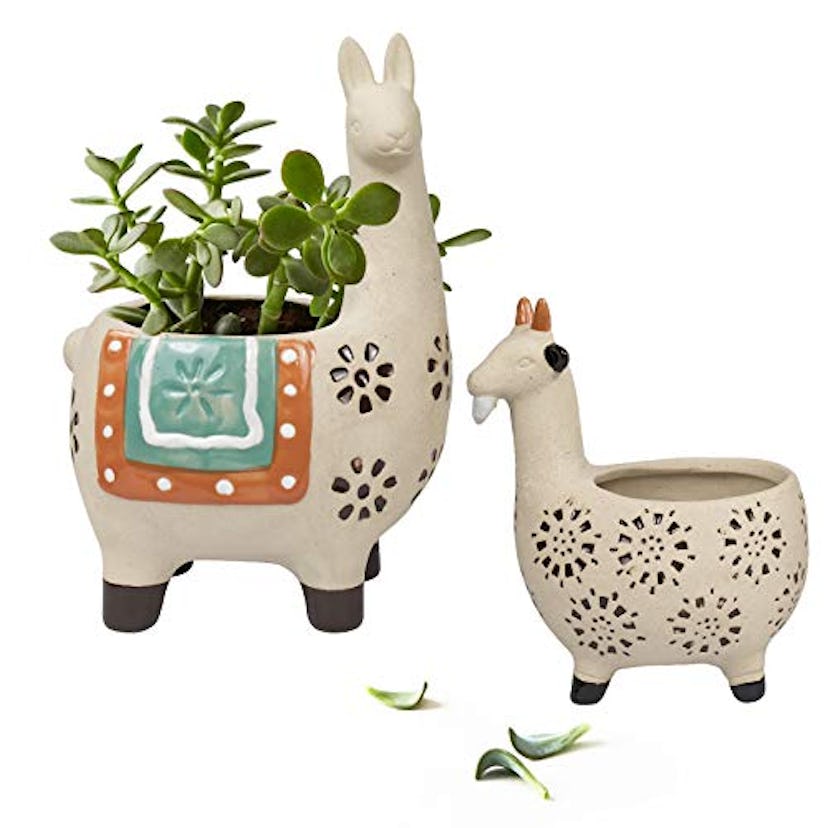Ceramic Llama Succulent Planter Pots