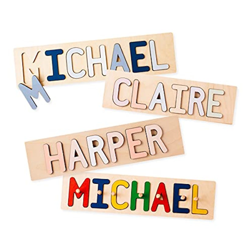 South Bend Woodworks Kids Personalized Wooden Name Puzzle